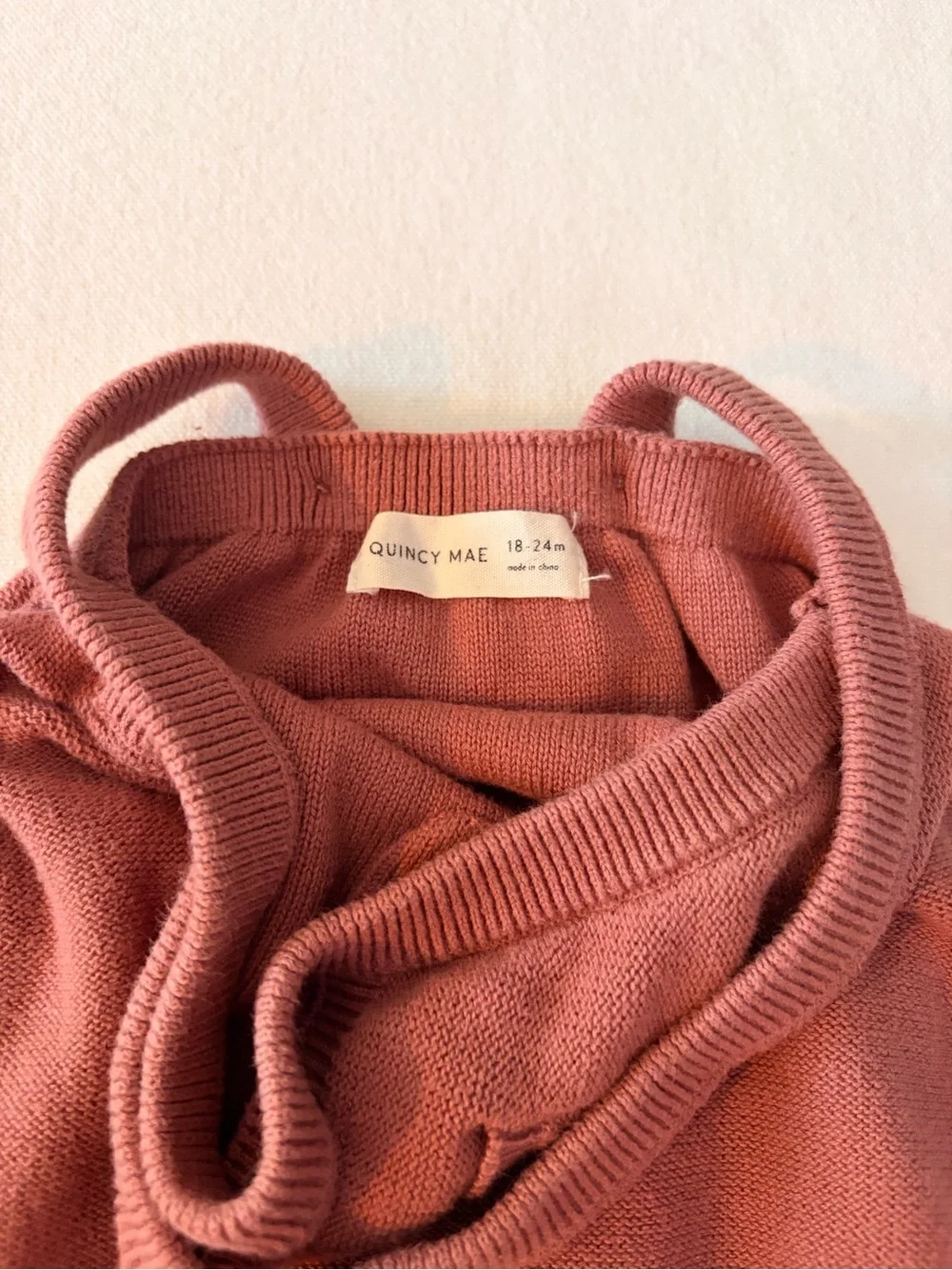 Quincy Mae knit overalls